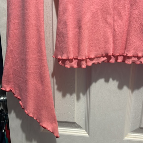 Pink Flared Sleeve Crop - Picture 3 of 3